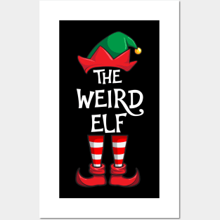 Weird Elf Matching Family Christmas Posters and Art